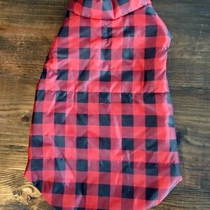 Red and Black Plaid Dog Jacket